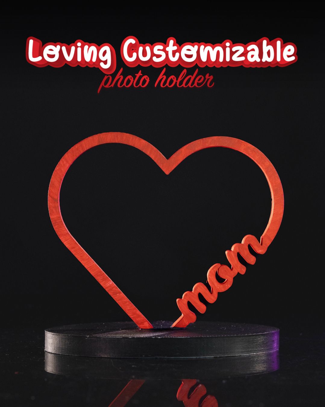 Adorando um suporte para fotos