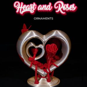 Koza Heart and Roses Ornament 