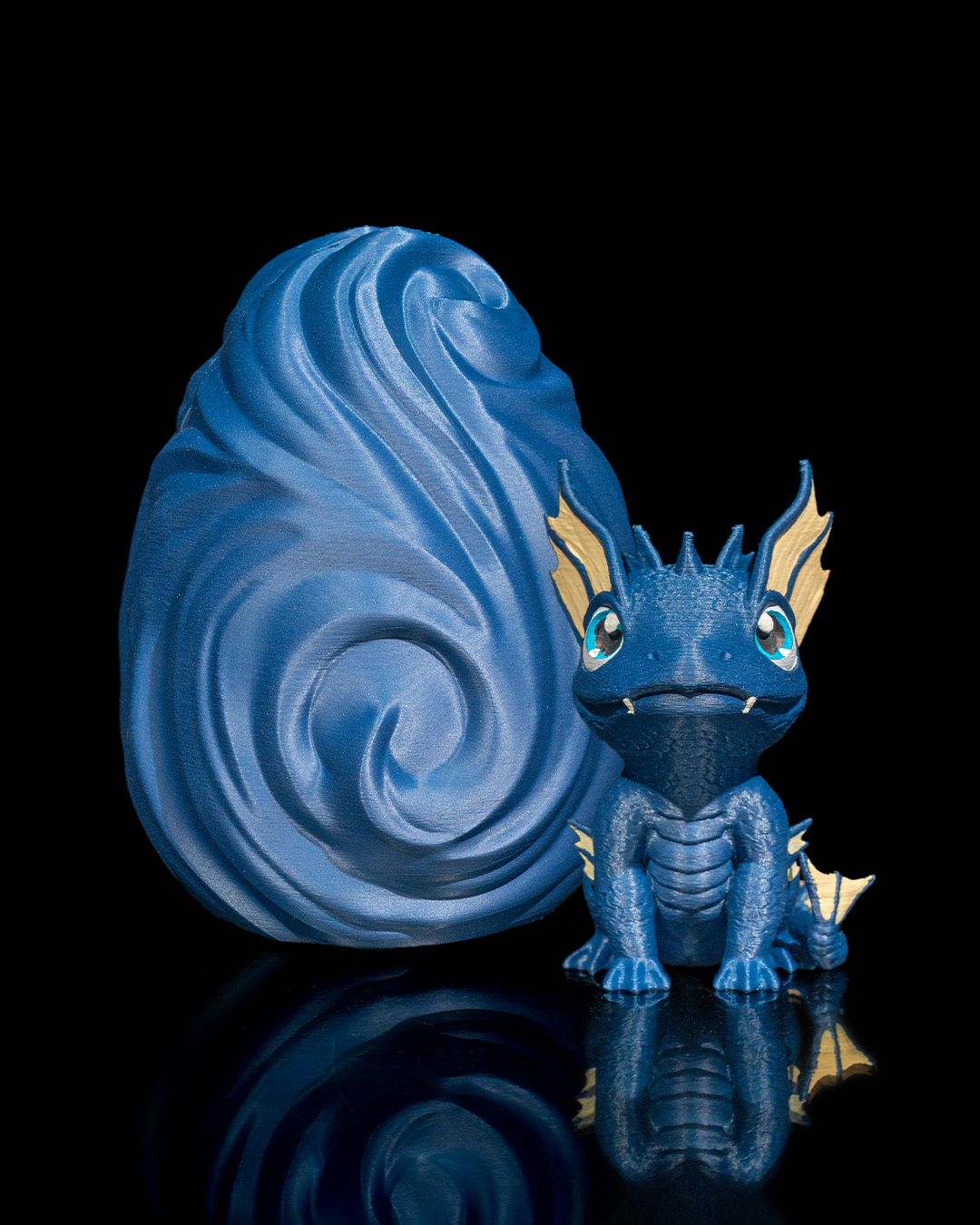 3D Printed Baby Water Dragon & Egg – Enchanted Ocean Hatchling Collectible - Image 4