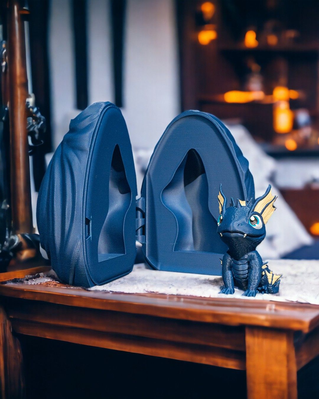 3D Printed Baby Water Dragon & Egg – Enchanted Ocean Hatchling Collectible - Image 6