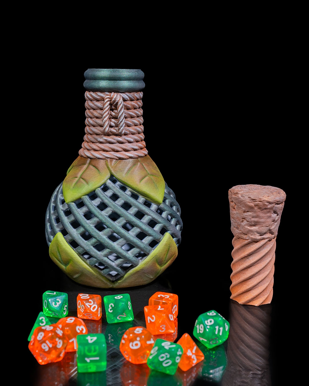 Handcrafted 3D Printed Potion Flask Container | Fantasy Home Decor | Unique Gift - Image 9