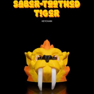 Saber Toothed Tiger Keychain