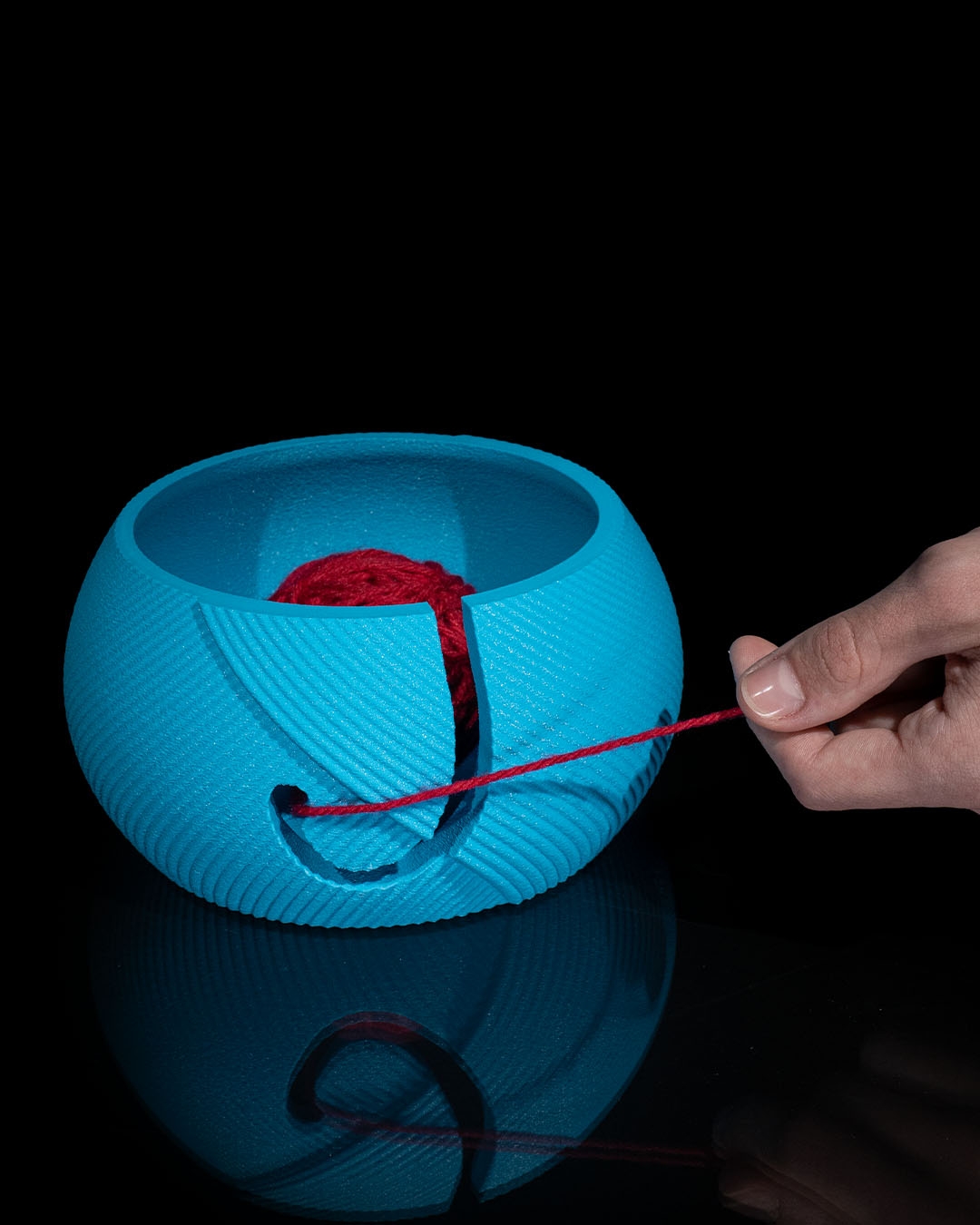 3D Printed Pull the Strings Yarn Bowl and Hook Case - Image 8