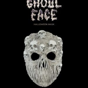 Ghoul Face Halloween Mask - White