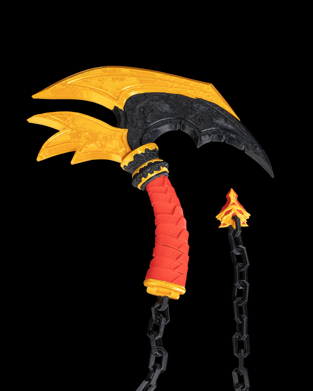 Kusarigama (Unpainted) – 3D Printed Ninja Weapon Prop & Display - Image 2