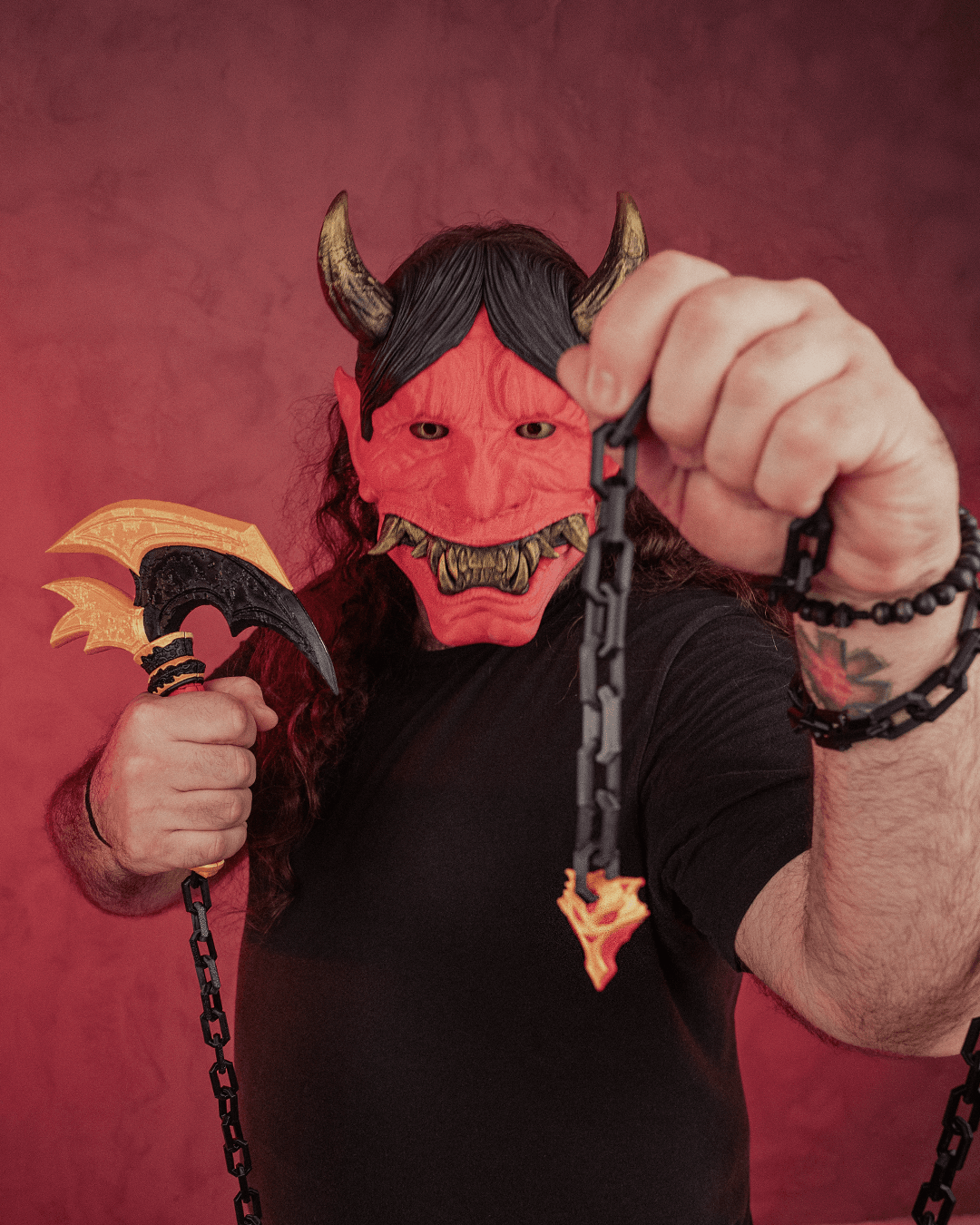 Kusarigama (Unpainted) – 3D Printed Ninja Weapon Prop & Display - Image 4