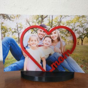 Porte photo coeur personnalisable
