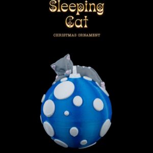 Sleeping Cat Christmas Ornament