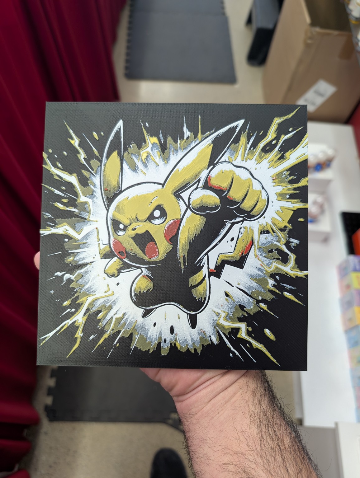 Electrifying Pocket Hero - 3D Art with Frame - Image 2