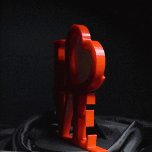 Lithophane Love Sign (Colour - Twinkle Red)