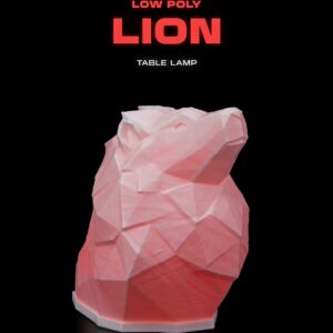 Low Poly Lion Table Lamp
