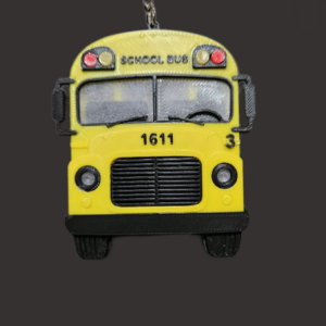 Personalized 3D-Printed School Bus Keychain (custom made)