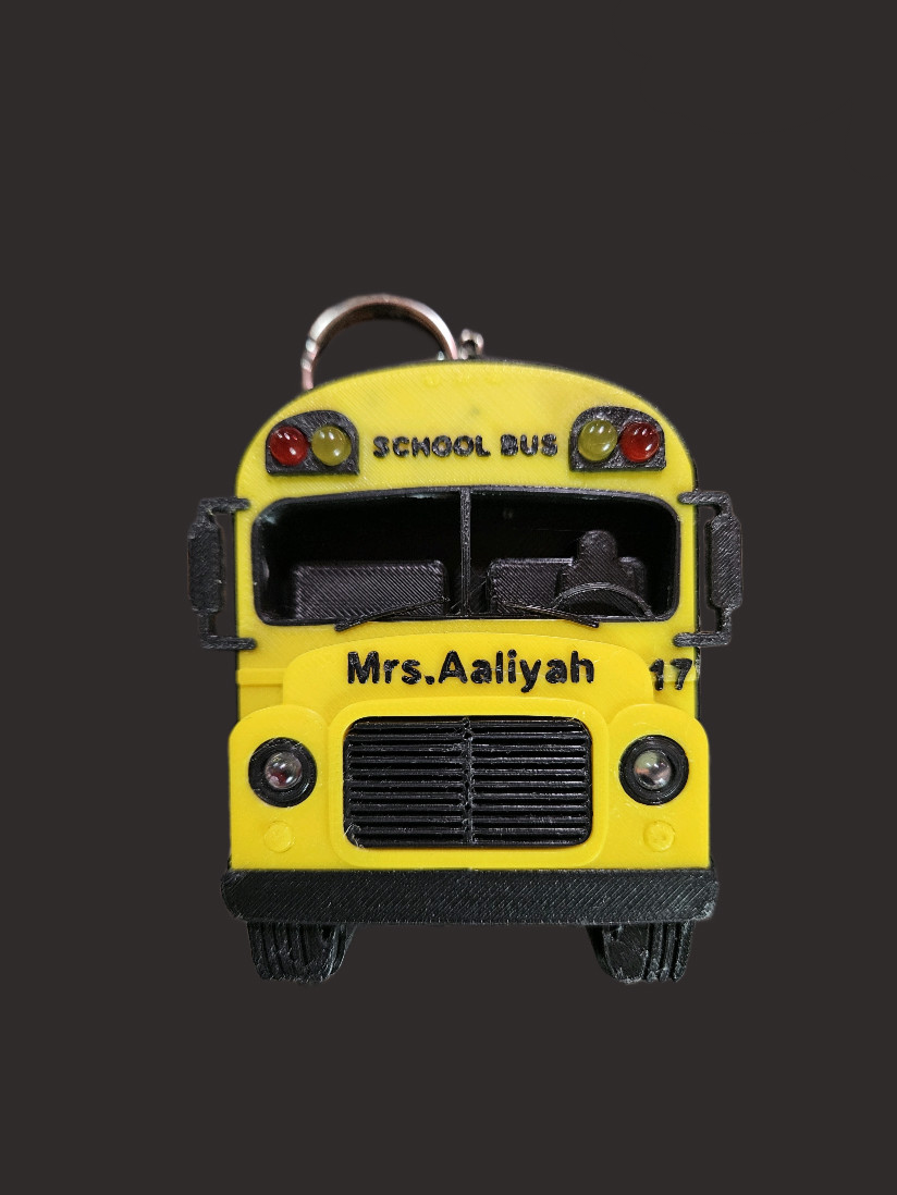 Illuminated 3D-Printed School Bus Keychain with functional lights (custom made) - Image 5