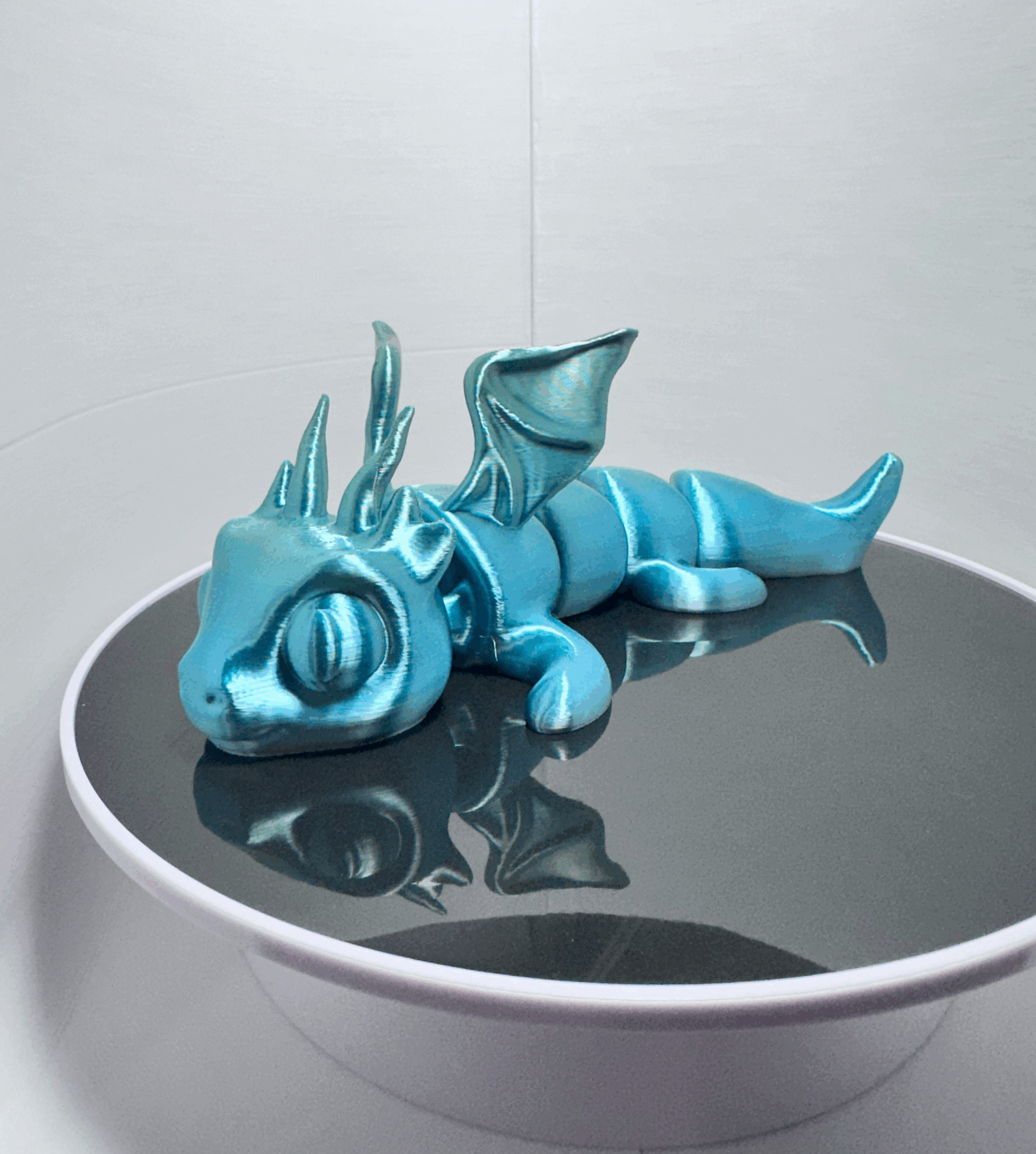 One-of-a-Kind Metallic Blue Baby Dragon – Ready to Ship – Only 1 Available!