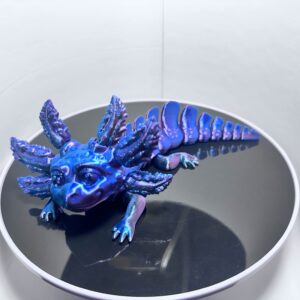 Berry Silk Axolotl Dragon – Ready to Ship in Stunning Purple-Blue Gradient!