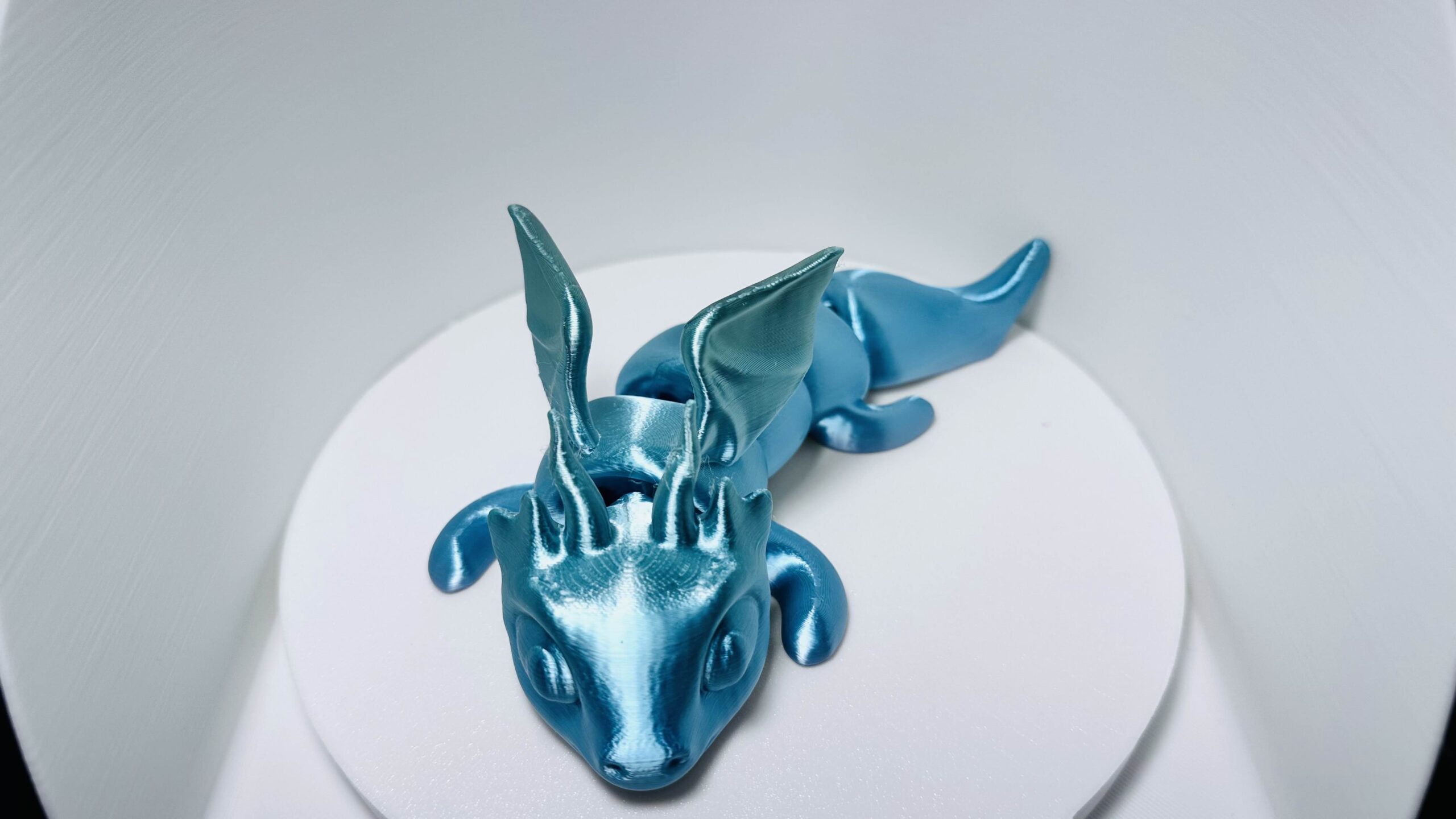One-of-a-Kind Metallic Blue Baby Dragon – Ready to Ship – Only 1 Available! - Image 2