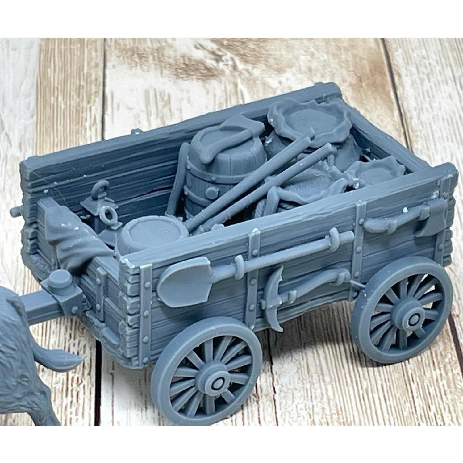Cart with Oxen | Wagon with Supplies | Lost Mine of Phandelver | Prop | Tabletop Miniature | D&D Dungeons and Dragons 5e | Pathfinder - Image 2