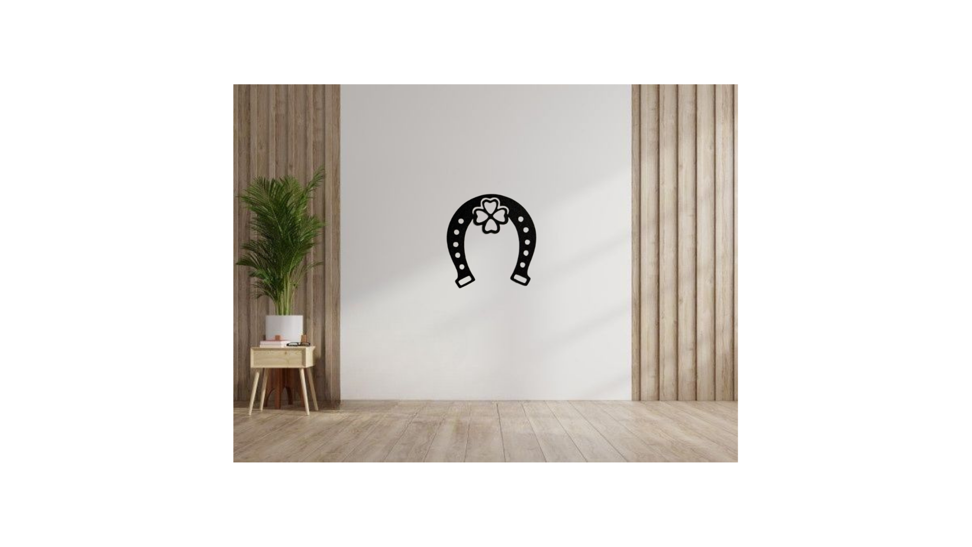 Horseshoe & Four-Leaf Clover Wall Decoration