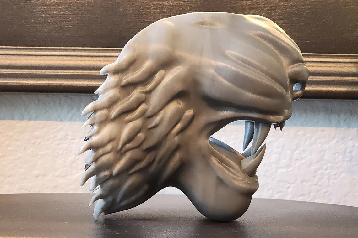 Tiger Animal Face Mask (Unpainted) – 3D Printed Decor, Costume & Cosplay - Image 8