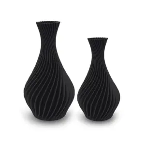 Kit vaso espiral 2 unidades Preto