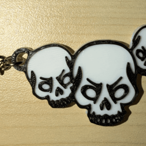 Triple Skull Keychain