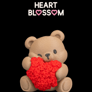 COLEÇÃO URSO COM AMOR- Flor do Coração