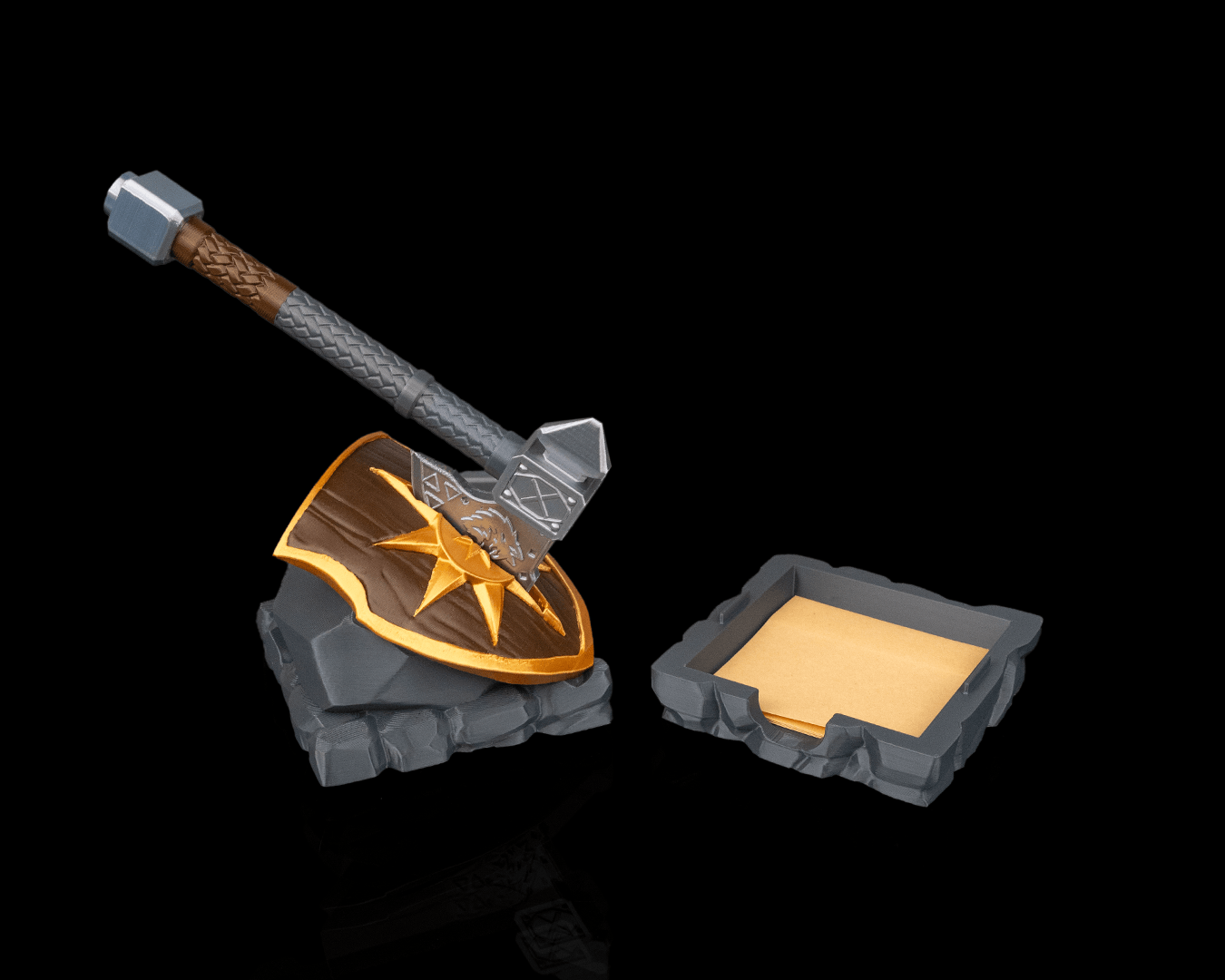 Axe Marks the Spot -Pen & Sticky Notes Holder - Image 3