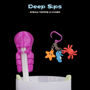 Deep Sips - Straw Topper & Charm