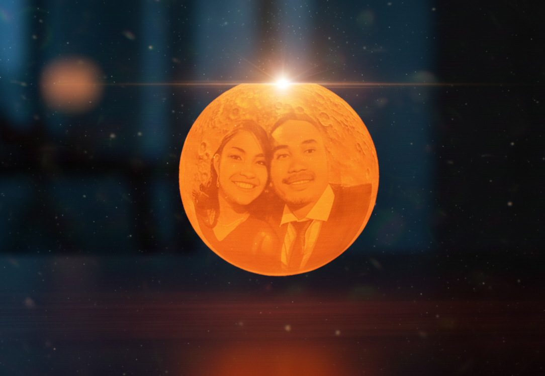 Luminária com foto personalizada